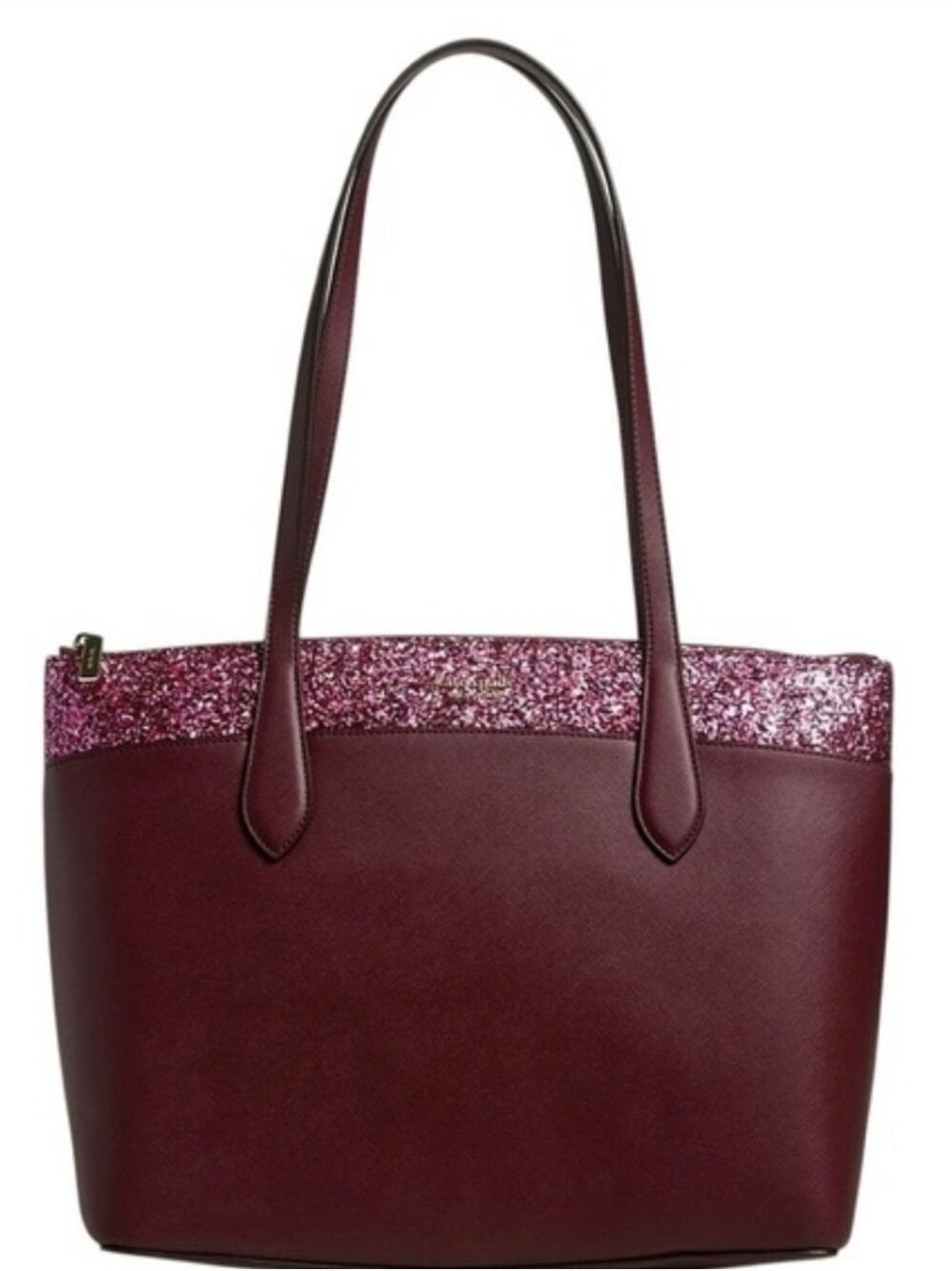 Kate Spade NWT Glitter Trim Tote – Burgundy / Wine - Picture 5 of 6